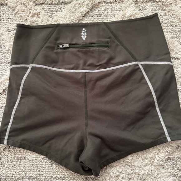 Free People You're A Peach Shorty Shorts Olive Size Medium - Picture 6 of 8